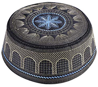 XINCHI Muslimische Gebetsmütze Islam Gebetshut Männlich Muslimische Totenkopfmütze Türkische Beanie Mütze Arabien Kufi Stickerei Mütze Muslim Bestickte Mütze Ramadan Deko