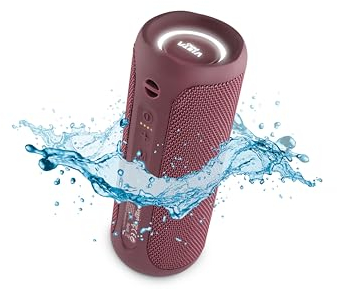 Vieta Pro Altavoz Bluetooth Potente 25W, Resistente al Agua, 12H Batería, Micrófono, Aux-In, USB-C, TWS, Compatible con Alexa | Altavoz Portátil Dance. Burdeos