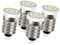 Ruiandsion 4pcs E10 Schraubsockel LED Glühbirne Weiß 4.5V 2016 9SMD Ersatz für Taschenlampen Taschenlampe Arbeitsleuchten, Nicht-Polarität