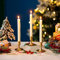 Kerzenständer Gold Kerzenhalter Stabkerzen Metall: Romadedi 24er Set Goldene Stabkerzenhalter Kleine für Hochzeit Party Tischdeko Weihnachten Adventskranz Modern Tisch Deko Wohnzimmer