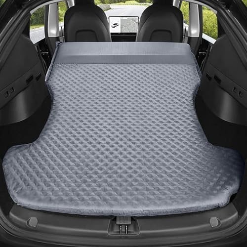 HEYCE Auto Matratze für Tesla Model 3 Model Y 2017-2022, Auto Bett Luftmatratze, Normal, Plüsch, nicht wasserfest, Schnelles Aufblasen, Reisen, Camping, Abenteuer, inkl. Luftpumpe