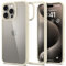 Spigen für iPhone 15 Pro Ultra Hybrid Hülle [Anti-Yellowing] Case Handyhülle Schutzhülle Cover Transparent Durchsichtig Dünn Slim -Mute Beige