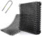 RYAN 12 Piezas Pinchos Anti Gatos Exterior 21 * 16 cm Ahuyentador Gatos Plástico con 8 Hebilla en Forma de U Alfombrilla para Gatos con Pinchos para Interior Césped Jardín Protección de Plantas