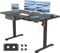 JUMMICO Höhenverstellbarer Schreibtisch mit USB-Ladeanschluss 140 x 60 cm, Schreibtisch Höhenverstellbar Elektrisch, Steh-Sitz Tisch Stehpult Verstellbarer Computertisch,Standing Desk,Schwarz