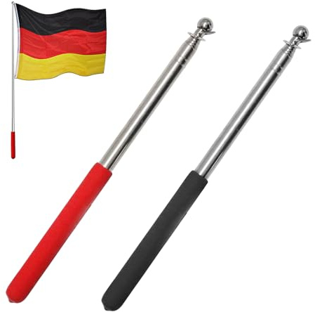 Asta De Bandera Telescópica, Bandera De Mano De Acero Inoxidable, Astas Bandera Telescópicas, Extensible Mastil Postes De Bandera, Postes De Bandera Telescópicos, Extensible Mastil Bandera