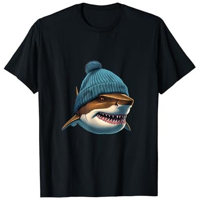 Shark Beanie Strickmütze Wolle Winter Herbst Outdoor T-Shirt