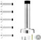 M JINGMEI 6 Pack Door Stoppers,Rubber Door Stopper, Wall Mounted Door Stop, Self Adhesive Door Stop with Screws,Rubber Door Stoppers for Wall, for Home Bathroom Door Stops Indoors(Silver/95mm)