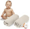 Dreamzie - Juego de 2 Sabanas Cuna 40x80 Algodon Ajustables - Oeko Tex Certificado - Beige - Sabana Bajera Cuna 40x80 Algodon 100%