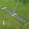 SurmountWay Rasen Rakel Edelstahl 110x25 cm Rakel Rasen nivellierrechen mit 2.15 Meter Verstellbarer Stiel für Hof Garten, Golfplatz,Rasenpflege,Rasen Sanden(2.15m, 25x110cm)