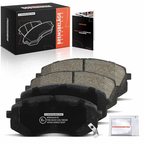 Frankberg Bremsbelagsatz inkl. 4x Bremsbeläge Vorne 58101D7A00 581011DE00 | Kompatibel mit Optima Sportswagon JF, Kona OS OSE OSI, iX35 EL ELH LM, Soul II PS, Optima JF, Niro DE, i40 CW VF,Sportage SL