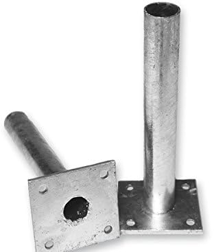 Aufschraubhülse Pfostenträger Bodenplatte zum Aufdübeln für Maschendrahtpfosten (für Pfosten Ø 34 mm)