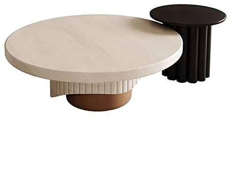 HASMI Couchtisch Runder Couchtisch 2er-Set, Moderne kreative Beistelltisch-Kombination, 27,5/31,1 Wohnmöbel-Couchtisch-Set for Wohnzimmer, Schlafzimmer Kaffeetisch(Color:C,Size:70CM)