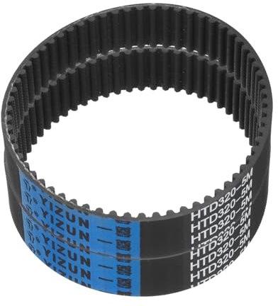sourcing map HTD-5M Gummi-Zahnriemen, 64 Zähne, 320 mm Teilungslänge x 20 mm Breite x 3,6 mm Höhe, geschlossene Schlaufe, Zahnriemen, 2 Stück