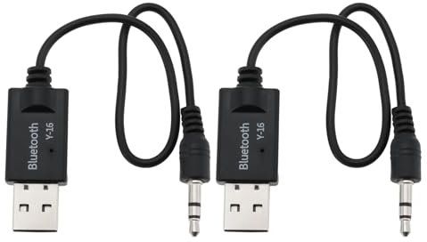 Create idea 2 Stück USB-Bluetooth-zu-AUX-Kabelempfänger 3,5 mm Inline-Bluetooth-Audioadapter Kompatibel mit Mini Cooper Gen 2 3 R56 R55 F56 F55 R60