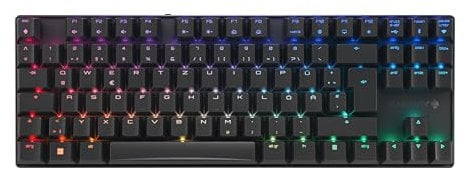 CHERRY MX 8.2 TKL Wireless, Cordless Gaming Keyboard without Numpad, German Layout (QWERTZ), Bluetooth, 2,4 GHz & Cable, MX2A BROWN Switches, Black