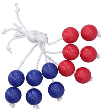 Tihebeyan Ladderball Balls, Golf Ladder Toss Balls Ladder Toss Bolo Replacement Set Ladder Toss Game Balls Soft Golf Balls for Kids Adults Family 3 Red 3 Blue