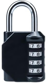 Candado Númérico para Taquilla. Candado Taquilla Gimnasio Contraseña de Combinación Numérica. Candado Tamaño Pequeño. Combinación 4 Dígitos. Cerradura Numérica de Seguridad.