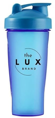 Protein Shaker Bottle, [2025 upgraded] Stainless Steel Mixer Ball included, Suitable for Mixing Powdered Shakes, BPA free (Blue, 600ml)