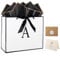 Initial Papier Geschenktüten mit Henkel Geburtstag Geschenktasche groß mit Karte und Seidenpapier personalisierte Brief Geschenktüten für Frauen Männer 12,6× 10,6× 4,3 Zoll (A)