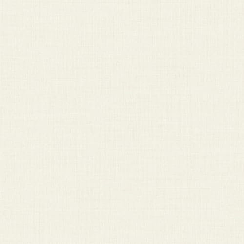 Grandeco Linen Textured Plain Wallpaper, Off White