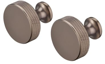 blomus Set 2 Wandhaken rund -ROF- | Garderobenhaken aus Metall | Ø 3 cm | Farbe Burned Metal | Handtuchhaken & Badaccessoire