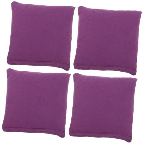 BESPORTBLE 4 Stück Outdoor draußen für den Park Tasche Sitzsack werfen Sitzsack- Umweltfreundliche Kunststoffpartikel Violet