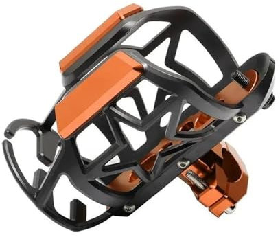 SSFGHRHQ Getränkehalter Für Ducati Monster S4 Monster 1200 1100 EVO /998/821/696/600 Motorrad Wasser Tasse Halter Getränke Kaffee Tasse Flasche Unterstützung Zubehör Getränkehalter(Orange)
