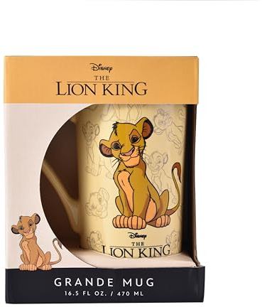 Pyramid International Disney, El Rey León, Simba, Timón y Pumbaa, Taza de cerámica Grande Capuchino – 567.0 g / 570 ml, talla única