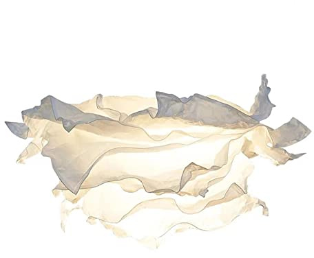 Papier-Lampenschirm, Deckenleuchte, Hängeleuchte, Weiß, Blumen-Lampenschirm, Dekor, L