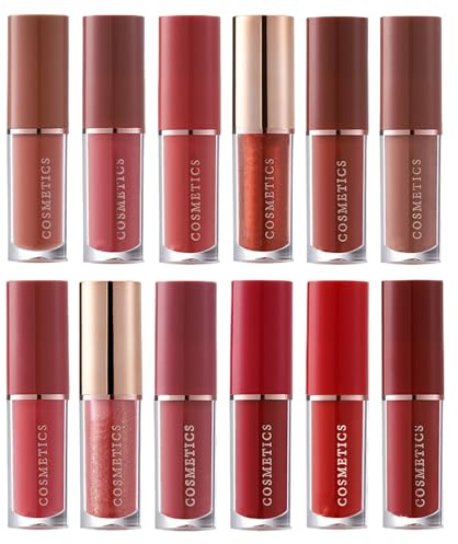 Coffret de Rouge à Lèvres 12 Pièces Kit De Labial Résistant Aux Transferts