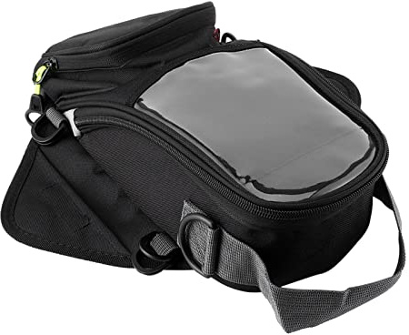 RASTKY Motorrad-Tankrucksack, Magnetisch, Wasserdicht, Große Kapazität, Handliche Umhängetasche für Fahrer, Schwarzes Oxford-Gewebe, Nylon