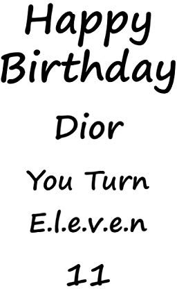 Happy Birthday Dior You Turn 11: Lined Notebook, Journal , party planner 11th birthday gift for friends and family - More useful than a card, Matte finish, New Year Gifts