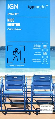 3742OT Nice Menton Cote d'Azur: 1:25000 (TOP 25)