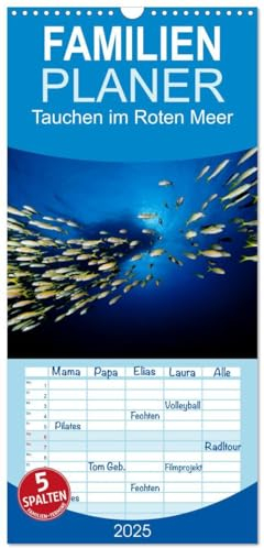 Familienplaner 2025 - Tauchen im Roten Meer 2025 mit 5 Spalten (Wandkalender, 21 cm x 45 cm), CALVENDO