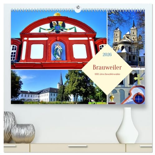 Brauweiler - 1000 Jahre Benediktinerabtei (hochwertiger Premium Wandkalender 2026 DIN A2 quer), Kunstdruck in Hochglanz: Die ehemalige Benediktinerabtei Brauweiler vor den Toren Kölns (CALVENDO Orte)