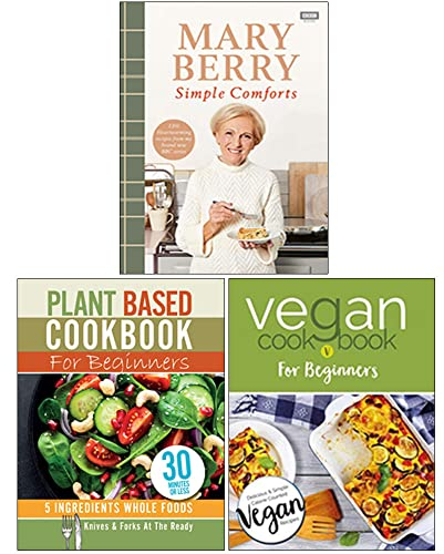 Mary Berry's Simple Comforts [Hardcover], pflanzliches Kochbuch für Anfänger, veganes Kochbuch für Anfänger, 3-Bücher-Sammlungsset