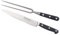 K SABATIER - Service À Découper - Fourchette Baïonnette 17 Cm Gamme Proxus - Acier Inoxydable - Manche Noir - 100% Forge - Entièrement Fabrique en France