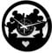Instant Karma Clocks | Wanduhr Kuss Silhouette | Mäuse Liebe Freunde Motiv | Romantische Dekoration | Modernes Design Accessoire