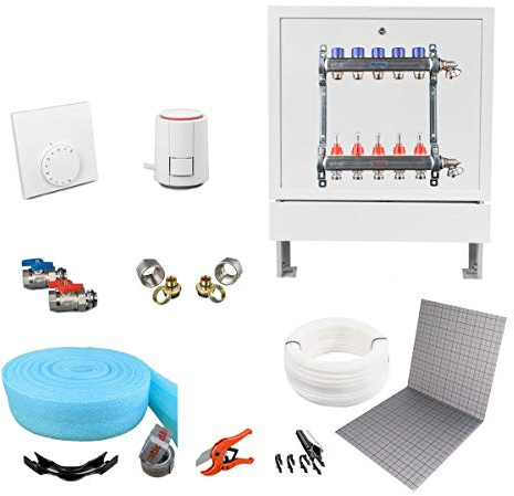 Ratiodämm Fußbodenheizung Tackersystem PERTRohr 16x2 Möhlenhoff Regler 230V 100 m²