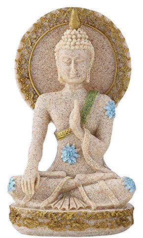 Hilitand Buddha Statue Skulptur Hand Geschnitzte Sandstein Figur Handwerk Für Zuhause Altar Zen Dekoration Einzugsgeschenk