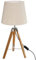 Atmosphera - Lampe trépied Runo - bambou et ivoire H58 cm