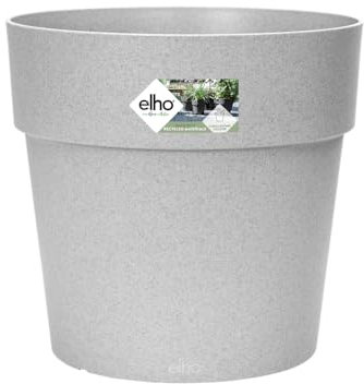 elho Vibia Straight Rund 25 - Blumentopf für Außen - Ø 24.3 x H 23.2 cm - Grau/Living Beton