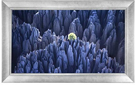Customized Bezel Compatible for Samsung The Frame TV (New York Silver Black, 43 inch)