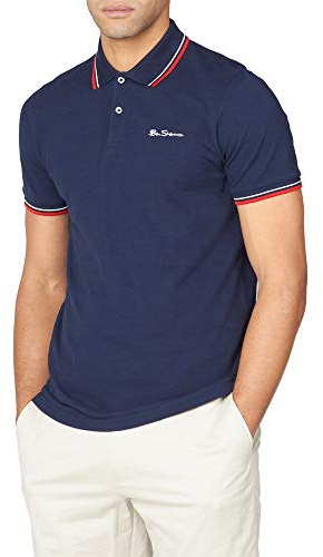 Ben Sherman Herren Signature Polo Poloshirt, Blau (Dark Navy 25), Large