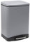 CALITEK 12 Litre Pedal Waste Bin Bathroom Home Office Rubbish Trash Bin with Soft Close Lid and Removable Inner Bucket Hands Free Odour Proof Matt Finish 12 litres Capacity (Grey)