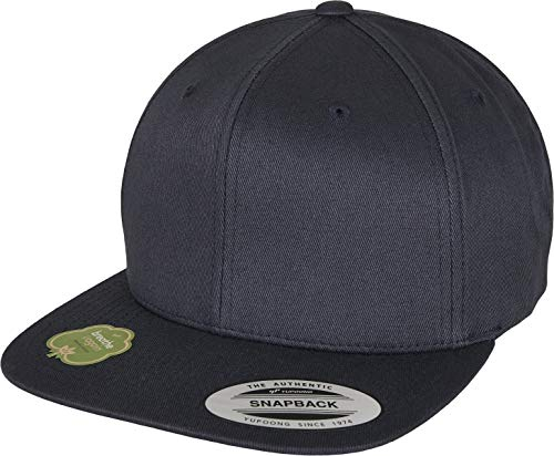Flexfit Unisex-Adult 6089OC-Organic Cotton Snapback Baseball Cap, darknavy, one Size