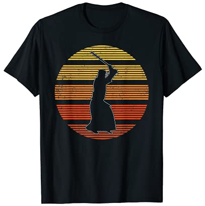 Sunset Kendo Kampfsport-Liebhaber Geschenk Vintage Retro Kendo T-Shirt