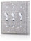 Shiny Silver Golden Rhinestones Wall Plate Cover Triple Toggle Light Switch Cover Durable Double pink Rhinestones Outlet Covers Wall Plate