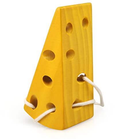 Joylife Holzkäse Fädelschnürspielzeug, Holzblockpuzzle Montessori Feinmotorik Spielzeug Auto Flugzeug Reisespiel Frühes Lernen Lerngeschenk für 3 4 5 Jahre alte Kinder Kinder Jungen Mädchen
