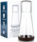 Quyimy Bedside Water Carafe with Glass 30oZ,Water Carafe Set with Tumbler Glass for Nightstand Bedroom Bath,Night Clear Carafe with Cup & Brown Silicone Coaster Set for Mouthwash,Water,Lemonade,Juice